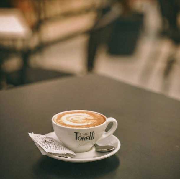 Cappuccino in branded Torelli cup